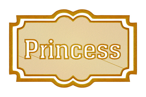 Princees text embossed machine embroidery digital download Embroidery/Applique DESIGNS embroidery-workshop 