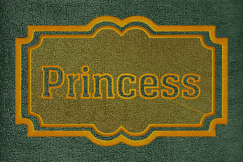 Princees text embossed machine embroidery digital download Embroidery/Applique DESIGNS embroidery-workshop 