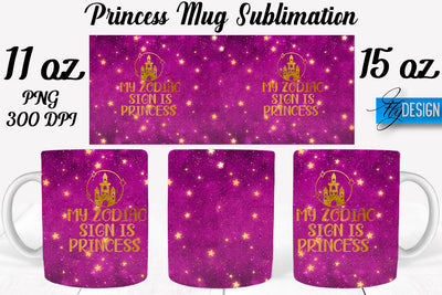 Princess 11 Oz | 15 Oz Mug Sublimation Sublimation Fly Design 