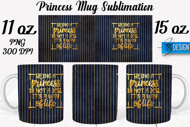 Princess 11 Oz | 15 Oz Mug Sublimation Sublimation Fly Design 
