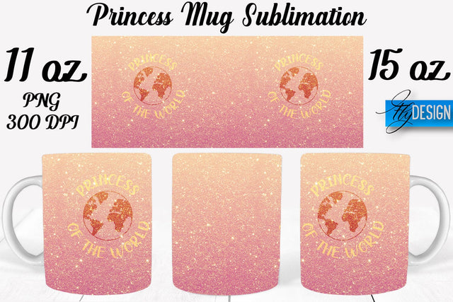 Princess 11 Oz | 15 Oz Mug Sublimation Sublimation Fly Design 