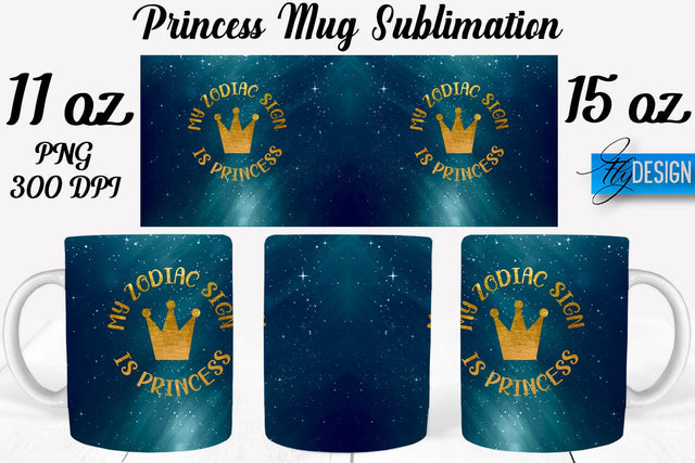 Princess 11 Oz | 15 Oz Mug Sublimation Sublimation Fly Design 