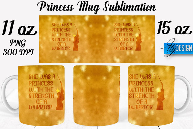 Princess 11 Oz | 15 Oz Mug Sublimation Sublimation Fly Design 