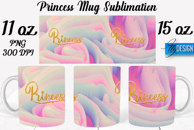 Princess 11 Oz | 15 Oz Mug Sublimation Sublimation Fly Design 