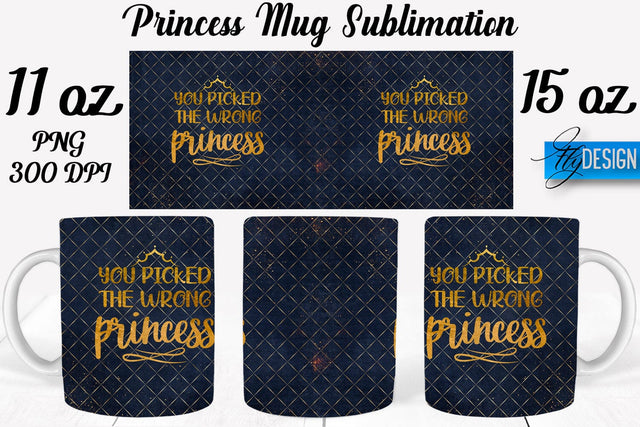 Princess 11 Oz | 15 Oz Mug Sublimation Sublimation Fly Design 