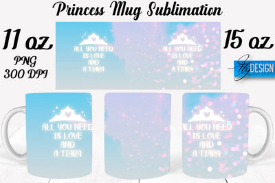 Princess 11 Oz | 15 Oz Mug Sublimation Sublimation Fly Design 