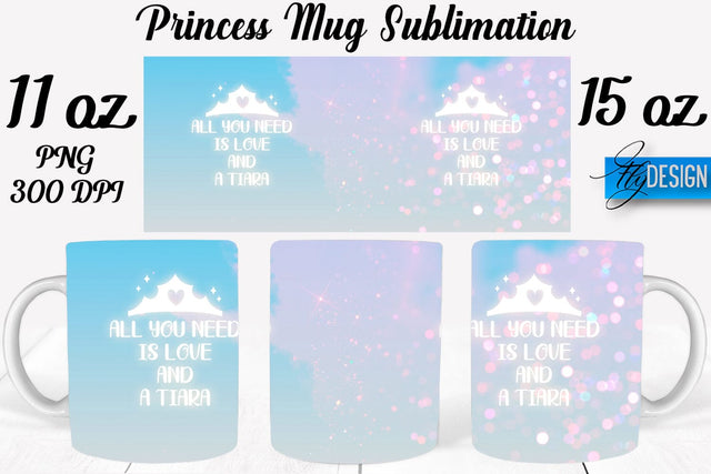 Princess 11 Oz | 15 Oz Mug Sublimation Sublimation Fly Design 