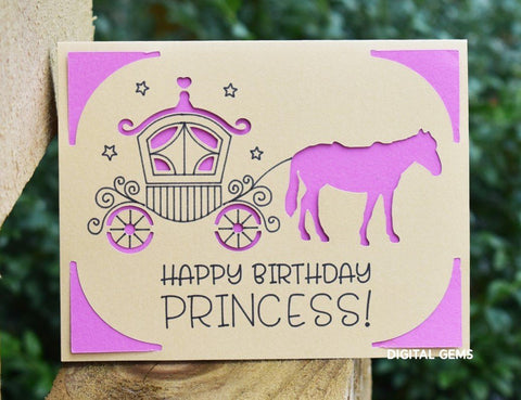 Princess card designs SVG Digital Gems 