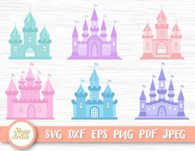 Princess Castle Bundle | Magic castles SVG Bundle SVG MagicArtLab 