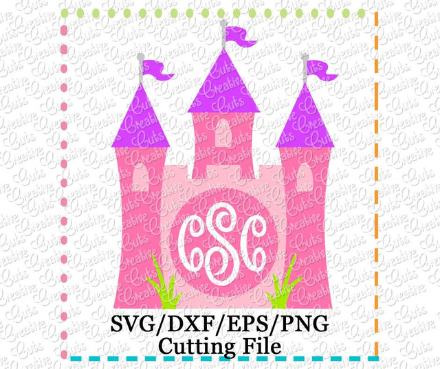 Princess Castle Monogram Cut File Creative Appliques 