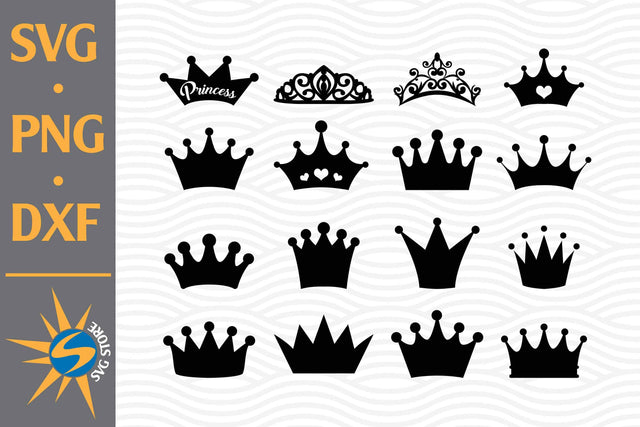 Princess Crow Silhouette SVG, PNG, DXF Digital Files Include SVG SVGStoreShop 