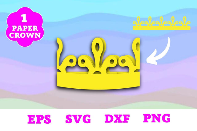 Princess Crown SVG 3D Paper SvgOcean 