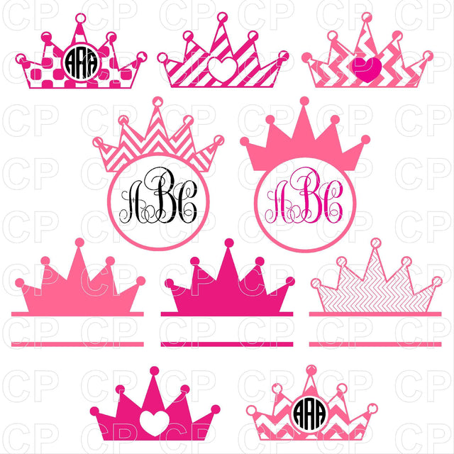 Princess Crown SVG Bundle SVG cutperfectstudio