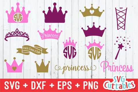 Princess Crowns SVG Svg Cuttables 