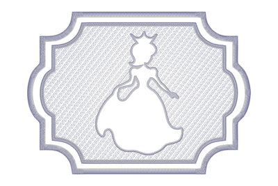 Princess figure embossed machine embroidery digital downlo Embroidery/Applique DESIGNS embroidery-workshop 