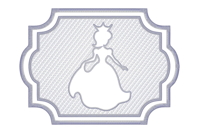 Princess figure embossed machine embroidery digital downlo Embroidery/Applique DESIGNS embroidery-workshop 