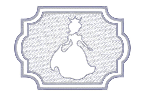 Princess figure embossed machine embroidery digital downlo Embroidery/Applique DESIGNS embroidery-workshop 