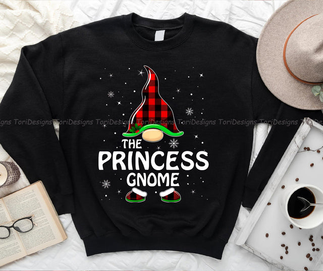 Princess Gnome Buffalo Plaid PNG Sublimation Design Download Sublimation ToriDesigns 