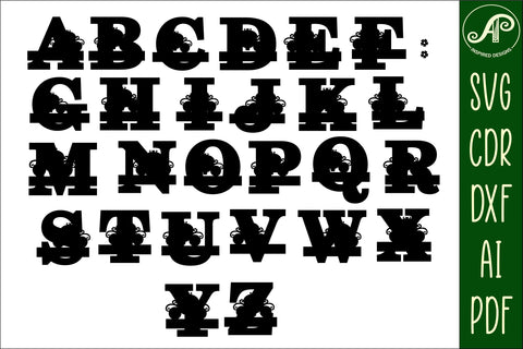 Princess monogram letter bundle Name signs SVG 3 layer SVG APInspireddesigns 