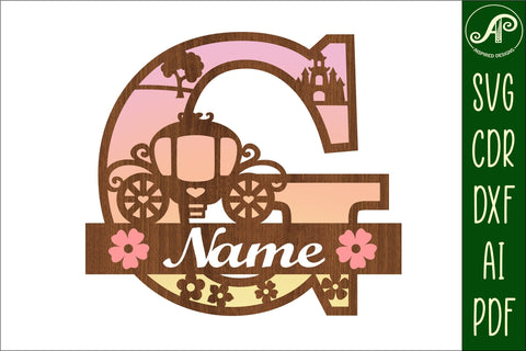 Princess Monogram Letter G SVG Cut File SVG APInspireddesigns 