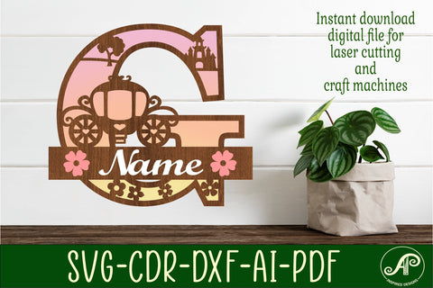 Princess Monogram Letter G SVG Cut File SVG APInspireddesigns 