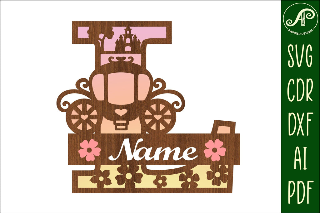 Princess Monogram Letter L SVG Cut File - So Fontsy