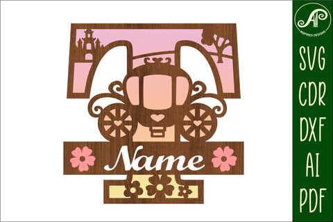 Princess Monogram Letter T SVG Cut File SVG APInspireddesigns 