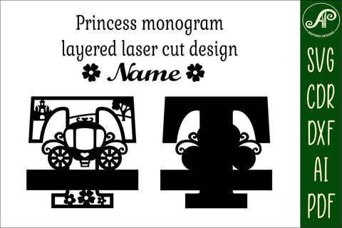 Princess Monogram Letter T SVG Cut File SVG APInspireddesigns 