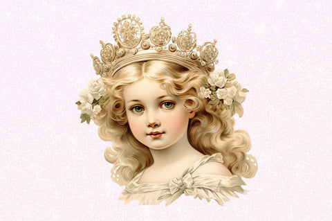 Princess Portrait Watercolor Clipart Bundle Sublimation Regulrcrative 