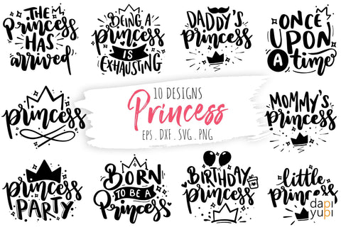 Princess Quotes Bundle, Crown SVG Bundle SVG dapiyupi store 