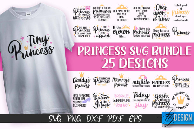 Princess SVG Bundle | Funny Girl Quotes SVG vol.1 SVG Fly Design 