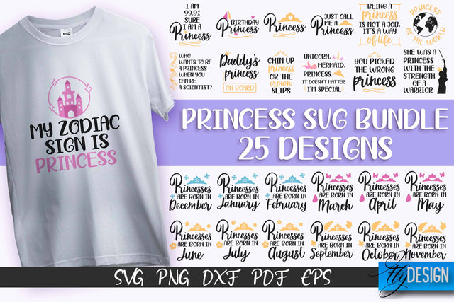 Princess SVG Bundle | Funny Girl Quotes SVG vol.2 SVG Fly Design 