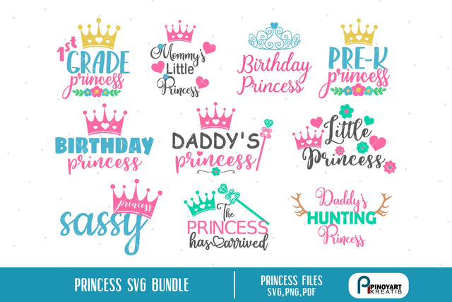 Princess Svg Bundle SVG Pinoyart Kreatib