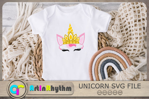 Princess Svg, Unicorn With Crown Svg, Unicorn Svg, Unicorn Face Svg SVG Artinrhythm shop 