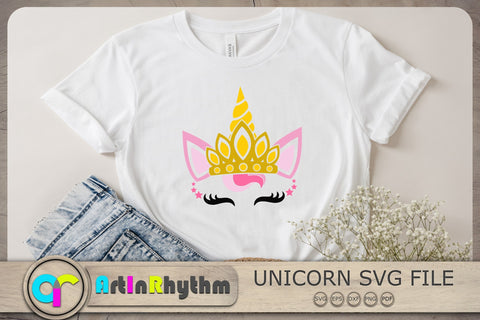 Princess Svg, Unicorn With Crown Svg, Unicorn Svg, Unicorn Face Svg SVG Artinrhythm shop 