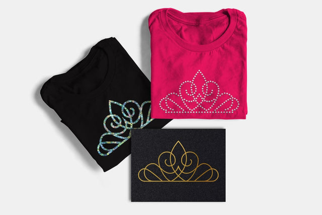 Princess Tiara SVG TRIO Including Sketch and Rhinestone Versions SVG Designed by Geeks