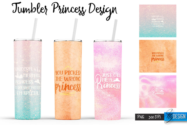 Princess Tumblers | Woman Quotes Sublimation | PNG 20 Oz Tumbler | Tumbler Wrap Sublimation Fly Design 