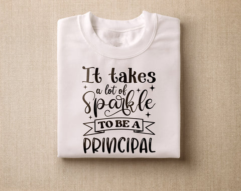 Principal SVG Bundle, 6 Designs, Principal Quotes SVG, Principal Cut Files, Principal Leopard SVG, It Takes A Lot Of Sparkle To Be A Principal SVG SVG HappyDesignStudio 