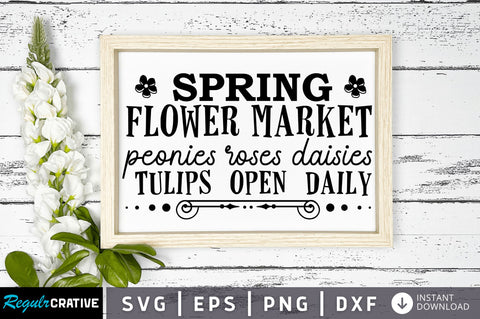 pring flower market SVG Design SVG Regulrcrative 