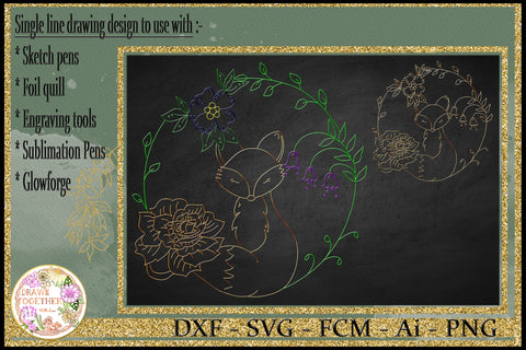 Print Foil n Sketch Bundle - Fox 2 Sublimation DrawnTogether with love 