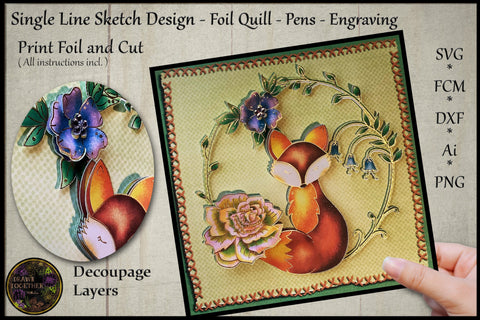 Print Foil n Sketch Bundle - Fox 2 Sublimation DrawnTogether with love 