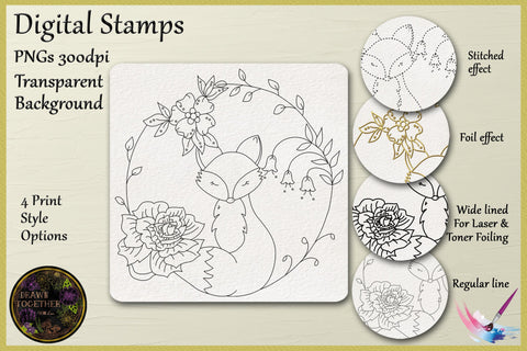 Print Foil n Sketch Bundle - Fox 2 Sublimation DrawnTogether with love 