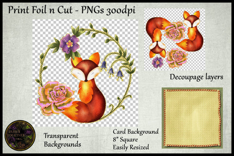 Print Foil n Sketch Bundle - Fox 2 Sublimation DrawnTogether with love 
