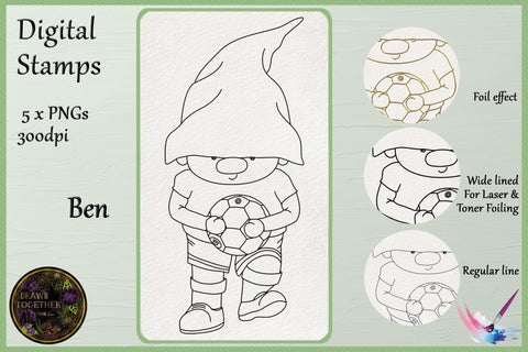 Print Foil/Sketch n Cut Bundle - Gnome Ben Sketch DESIGN DrawnTogether with love 