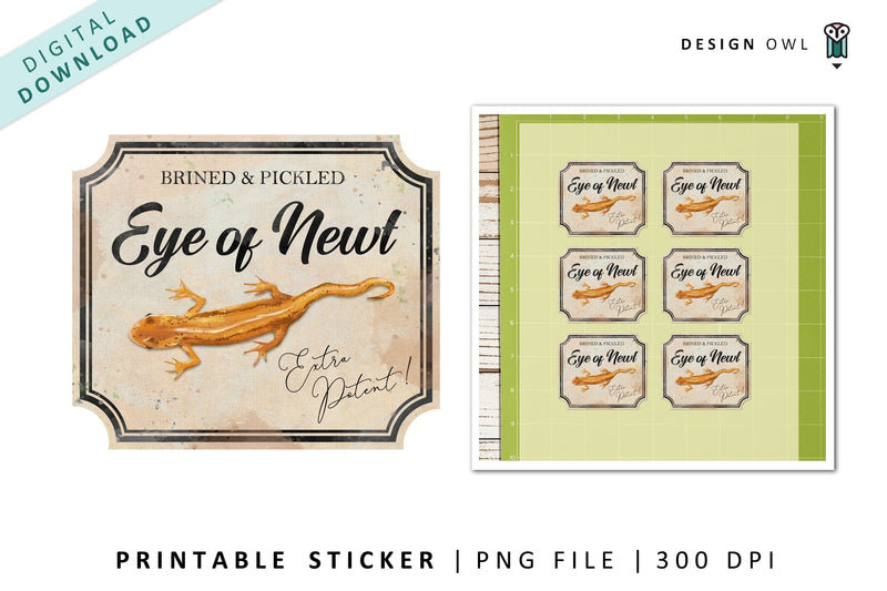 Printable Apothecary Labels - Halloween Stickers SVG Design Owl 