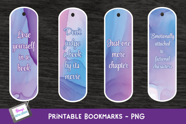 Printable bookmarks - 4 printable bookmark quotes Sublimation Stacy's Digital Designs 