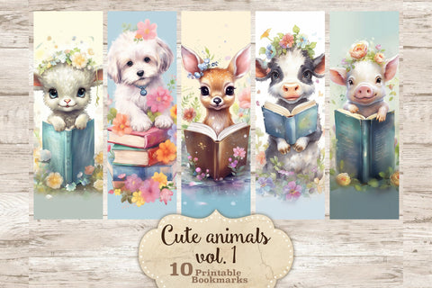 Printable Bookmarks Animals | Kitty Printable Bundle SVG GlamArtZhanna 