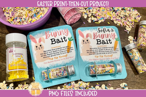 Printable Bunny Bait Card | Easter Bunny Food PNG Sublimation Cheese Toast Digitals 