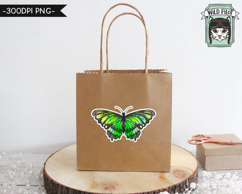 PRINTABLE Butterfly Sticker Files, PNG Files, Butterfly Illustrations, Printable Sticker File, Butterflies Printable Planner Sticker Cut File SVG Wild Pilot 