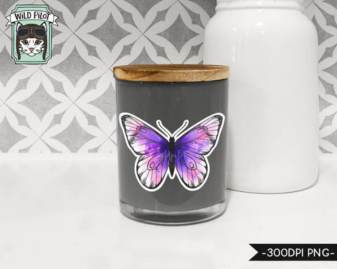 PRINTABLE Butterfly Sticker Files, PNG Files, Butterfly Illustrations, Printable Sticker File, Butterflies Printable Planner Sticker Cut File SVG Wild Pilot 